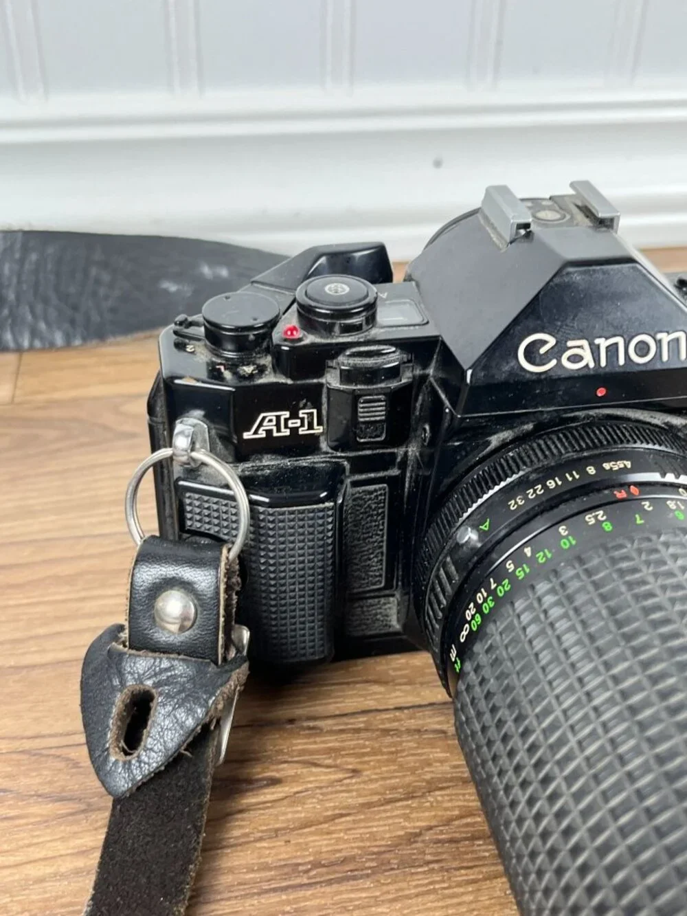Canon A-1 35mm SLR Film Camera with Zoom Lens 75-200mm Macro 1:4.5